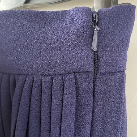 Ava & Aiden Pleated A-Line Skirt - Deep Blue - Picture 4 of 5